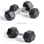 IVANKO Hex Rubber Dumbbell Pair