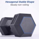 IVANKO Hex Rubber Dumbbell Pair - Image 4
