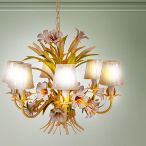 Chandelier American Rustic Rural Flower Chain Light Indoor Lighting