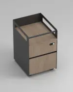 Agile Mobile Pedestal (Black Body) Maryland Walnut A - Image 7