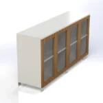 Linea Uno Credenza in Glass Doors W1800 x D470 x H920mm Cabinet - Image 4