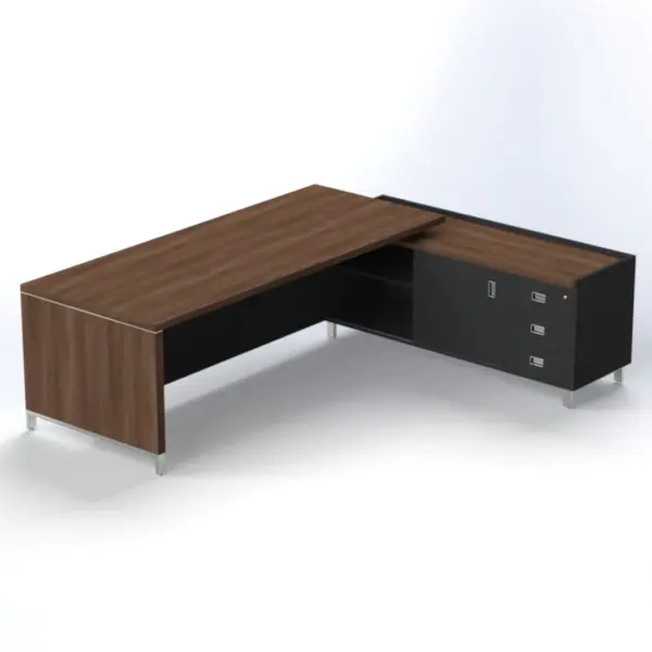 Linea Due with Credenza Return Executive Desks