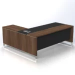 Linea Due with Open Shelf Return (Premium) Executive Desks - Image 2