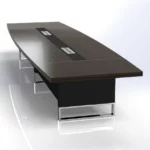 Linea Uno Curved Conference Table W4800 x D1400 x H750mm Meeting & Conference - Image 2