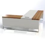 Linea Uno L-Shaped Desk with Hanging Pedestal W2400 x D2100 x H750mm Executive Desks - Image 2