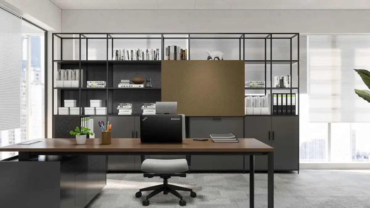 Agile Desk with Credenza Return W2200 x D1800 x H750mm Executive Desks Workstations - Image 6