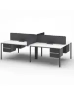 Agile Cluster of 4 W1400 x D750 x H750mm Workstations - Image 4