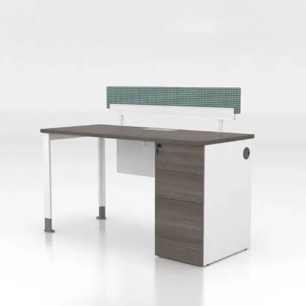 Noqi "U" Straight Desk with Fixed Pedestal W1400 x D600 x H750mm Workstations