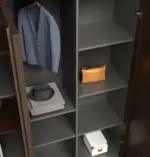 Gaddi Wall Cabinet W2200 x D400 x H1850mm Cabinet American Walnut - Image 2