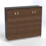 Linea Due Wall Cabinet W1600 x D420 x H1437mm Maryland Walnut B - Image 3