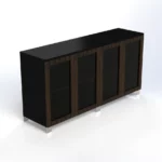 Linea Uno Credenza in Glass Doors W1800 x D470 x H920mm Cabinet - Image 2