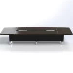 Linea Uno Curved Conference Table W4800 x D1400 x H750mm Meeting & Conference - Image 3