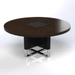 Linea Uno Large Round Meeting Table D1600 x H750mm Meeting & Conference - Image 2
