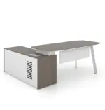 Nora Manager Desk with Credenza W1600 x D1300 x H750mm Executive Desks Workstations - Image 2