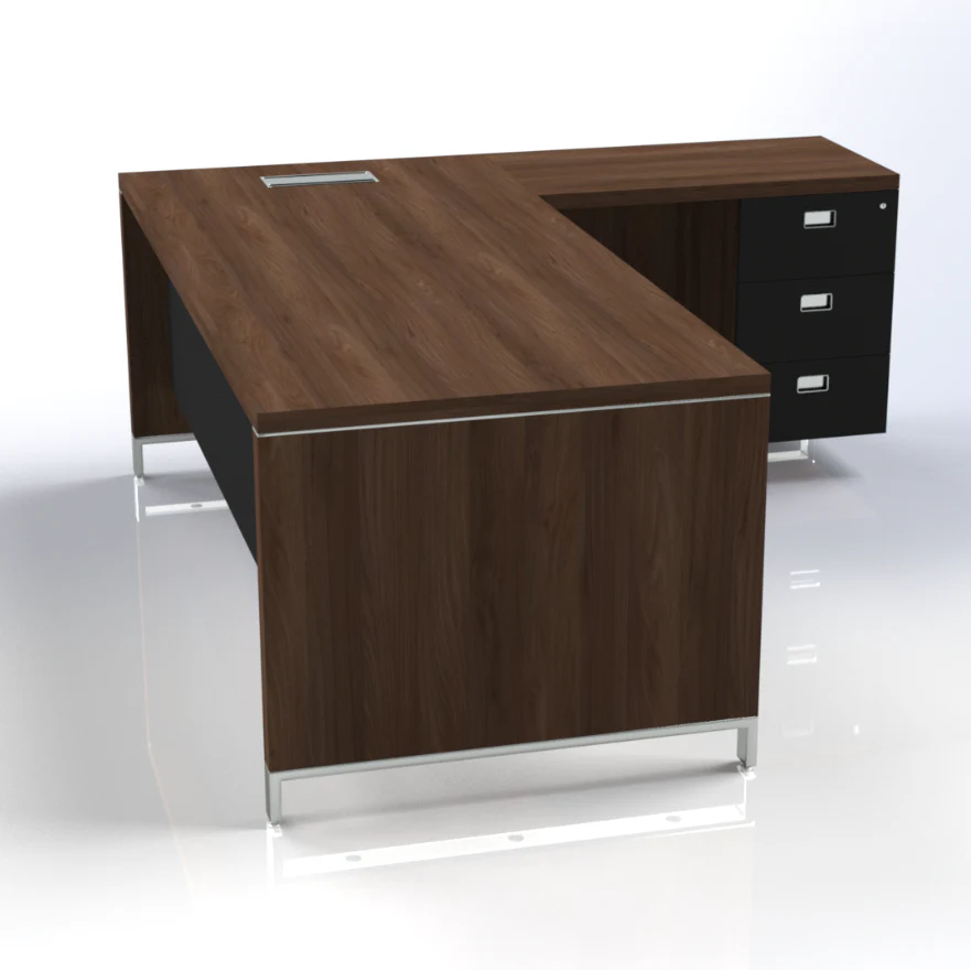 3 Linea Due with Hanging Pedestal W1800 x D1800 x H750mm Executive Desks - Image 1