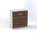 Linea Due Small Cabinet W800 x D420 x H920mm Maryland Walnut B - Image 3