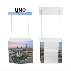 Trade show promotion table with branding options