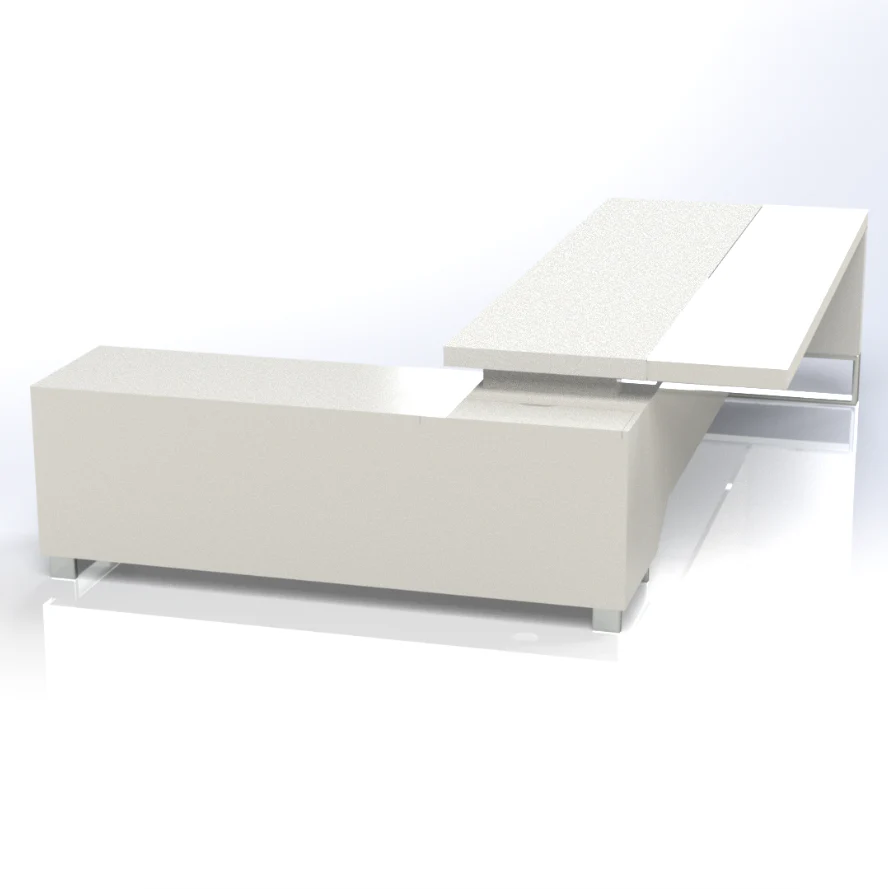 4 Linea Uno Desk with Credenza Storage Return W2200 x D1800 x H750mm Executive Desks - Image 1