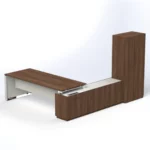Elite Desk with Credenza Return & Cabinet Executive Desks - Image 4