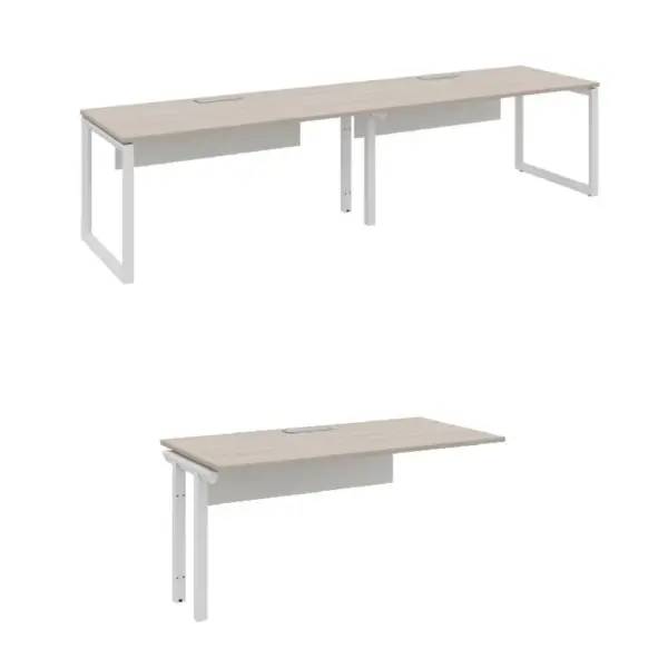 Modern Linear Desk Cluster with W1600xD750xH750mm Dimensions