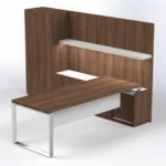 Elite Presidential Desk with Wall Unit W2000 x D2900 x H1600mm Executive Desks - Image 2
