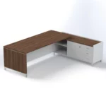 Linea Due with Credenza Return W2200 x D1800 x H750mm Executive Desks - Image 3