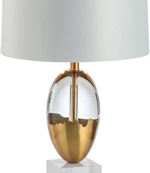 Desk Lamp Creative Table Lamps Glass Bedside Table Lamps with Fabric Lampshade Modern Nightstand Lamps for Home Office Cafe Restaurant Lamp
