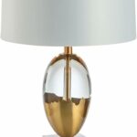 Desk Lamp Creative Table Lamps Glass Bedside Table Lamps with Fabric Lampshade Modern Nightstand Lamps for Home Office Cafe Restaurant Lamp