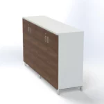 Linea Due Credenza W1600 x D420 x H920mm Maryland Walnut B - Image 3