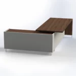 Linea Due with Credenza Return Executive Desks - Image 4