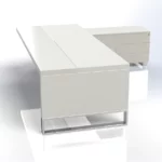 Linea Uno Desk with Credenza Storage Return W2200 x D1800 x H750mm Executive Desks - Image 3