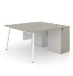 Nora Cluster of 2 with Fixed 3D Pedestal W1500 x D700 x H750mm Workstations