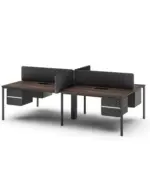 Agile Cluster of 4 W1400 x D750 x H750mm Workstations - Image 2