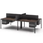 Agile Cluster of 4 W1600 x D750 x H750mm Workstations