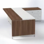 Linea Due with Credenza Return (Premium) W2200 x D1800 x H750mm Executive Desks - Image 4