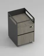 Agile Mobile Pedestal (Black Body) Maryland Walnut A - Image 3