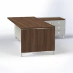 Linea Due with Credenza Return Executive Desks - Image 5