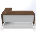 Linea Due with Open Shelf Return Executive Desks - Image 5