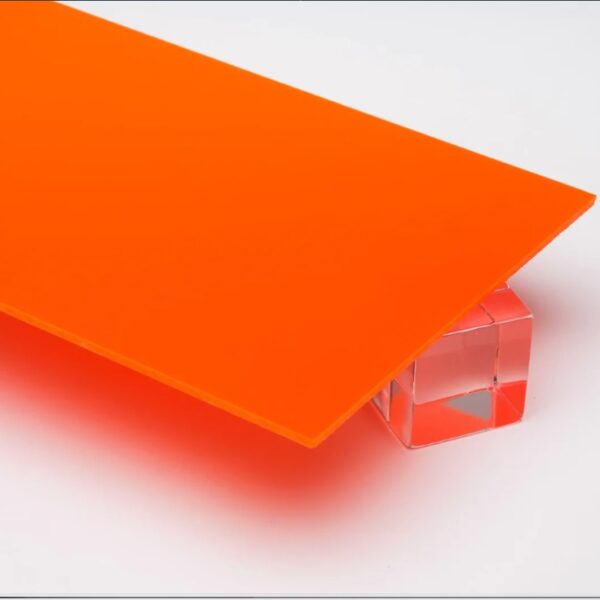 Customizable orange acrylic sheet for multiple applications