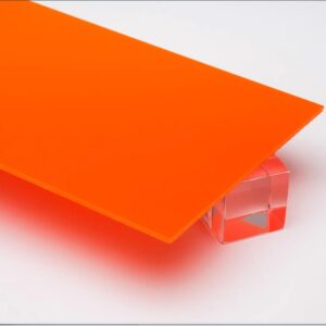 Customizable orange acrylic sheet for multiple applications