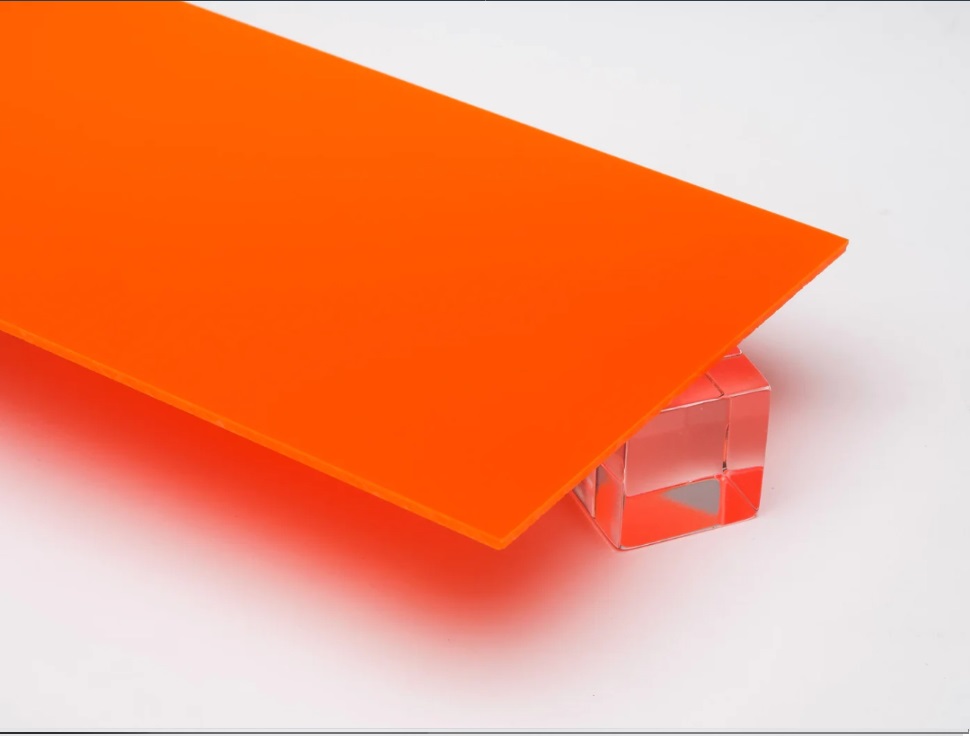 6 Customizable orange acrylic sheet for multiple applications