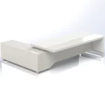 Linea Uno Desk with Credenza Storage Return W2400 x D1800 x H750mm Executive Desks