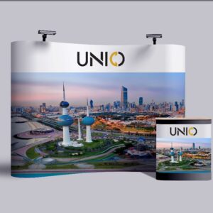 Portable Pop Up Stand Curve with hard case