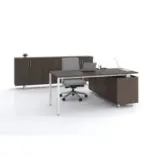 Agile Desk with Credenza Return W2200 x D1800 x H750mm Executive Desks Workstations - Image 4