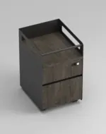 Agile Mobile Pedestal (Black Body) Maryland Walnut A - Image 4