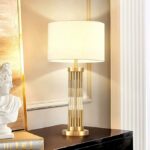 Postmodern Table Light with Fabric Shade Bedroom Bedside Lighting Luxury Gold Night Lamp for Living Room - Image 3