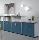 Universal 2-Level Cabinet (Meteor Grey Body) Filing Cabinet - Image 2