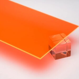 Vibrant orange acrylic sheet for architectural applications