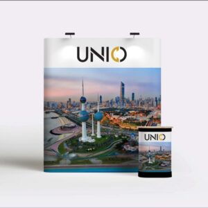 Lightweight pop up stand with hard case