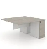 Nora Cluster of 2 with Fixed 3D Pedestal W1500 x D700 x H750mm Workstations - Image 5